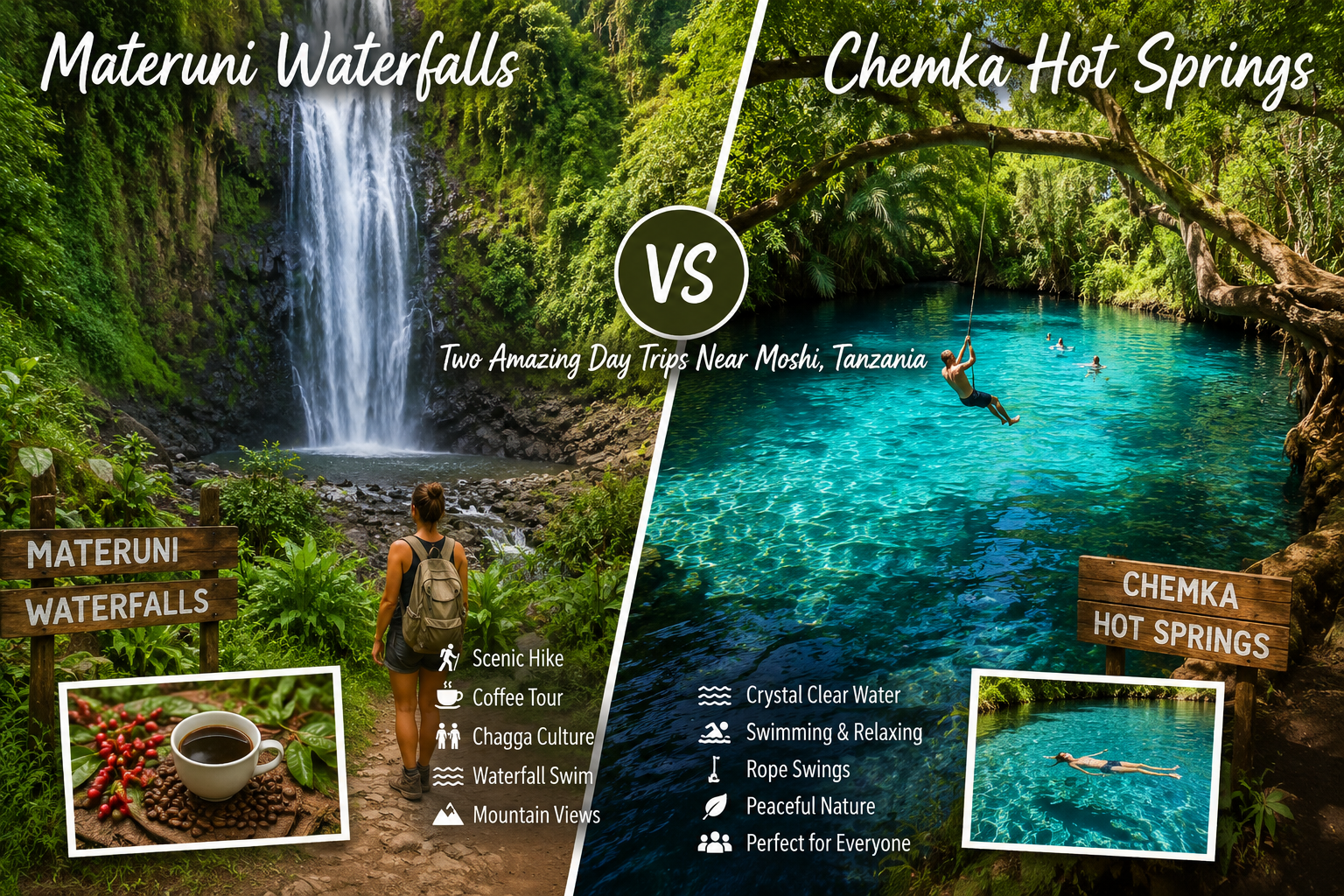 Materuni Waterfalls vs Chemka Hot Springs | Which Day Trip Is Better?